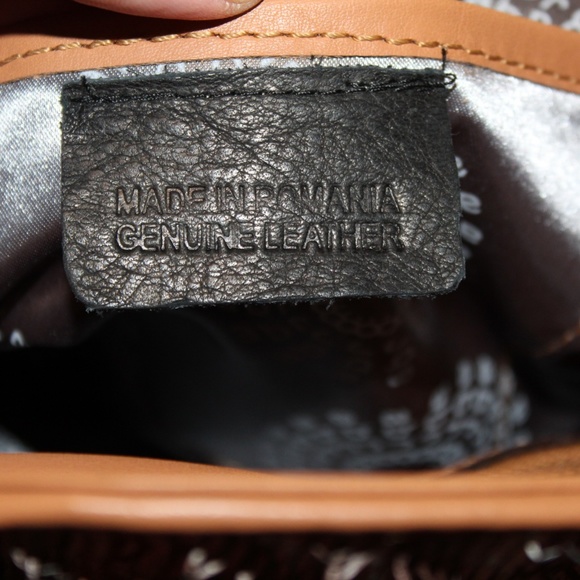 Abro Leather made in Romania Ostrich style satchel - Picture 7 of 11